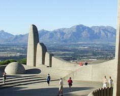 The Afrikaans Language Monument on Paarl Mountain in the Cape Winelands.