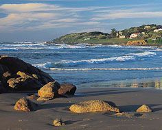 A section of the Leisure Bay coastine on KwaZulu-Natal's popular South Coast - South Africa.