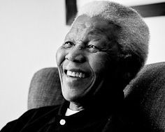 Nelson Mandela, the first president of a fully democratic South Africa and Nobel Peace Prize Laureate.