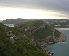 The view back towards Robberg Beach and Plettenberg Bay from the hiking trail on the Robberg Peninsula.